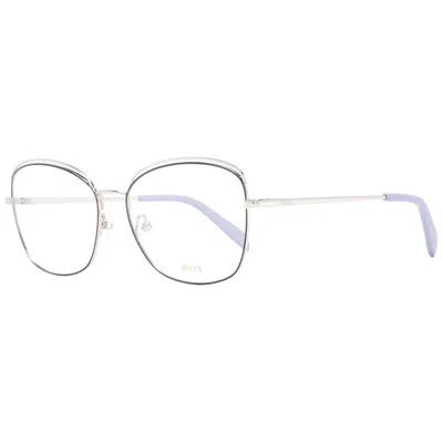 Emilio Pucci Black Women Optical Frames In Metallic