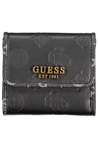 Guess Jeans Chic Dual Compartment Designer Wallet In Black