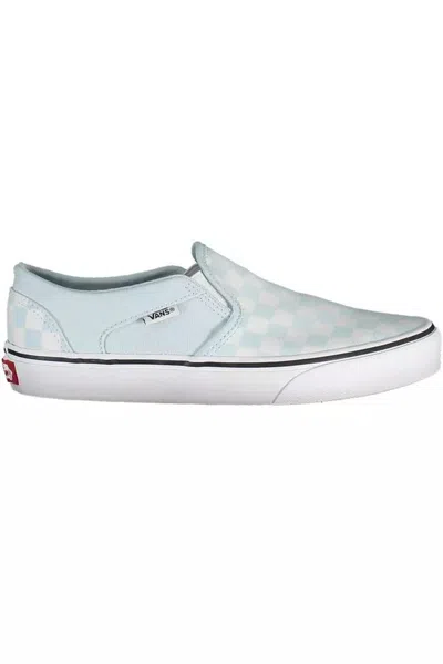 Vans Chic Light Blue Sporty Trainers With Logo Accent