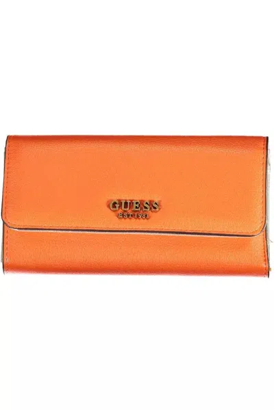 Guess Jeans Chic Orange Wallet With Contrasting Details
