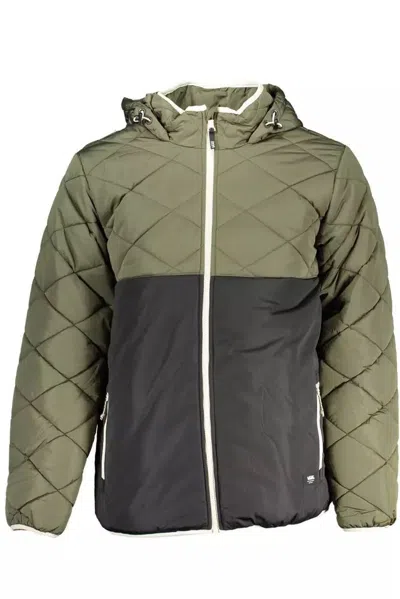 Vans Classic Green Hooded Jacket With Logo Accent