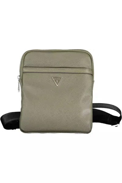 Guess Jeans Eco-conscious Green Shoulder Sling Satchel In Grey