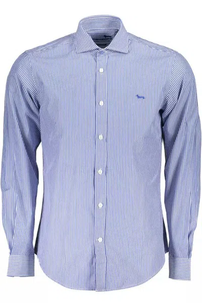 Harmont & Blaine Elegant Narrow Fit Long Sleeve Shirt In Blue