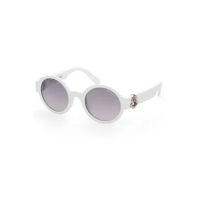 Moncler Elegant Round Lens Sunglasses In White
