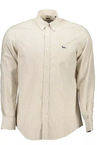 Harmont & Blaine Elegant White Cotton Long Sleeve Shirt In Neutral