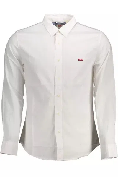 Levi&#039;s Elegant White Slim-fit Button-down Shirt