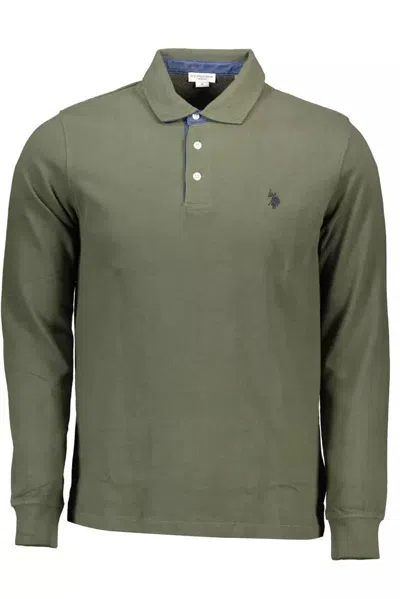 U.s. Polo Assn Green Cotton Polo Shirt