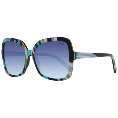 Emilio Pucci Multicolor Women Sunglasses In Blue