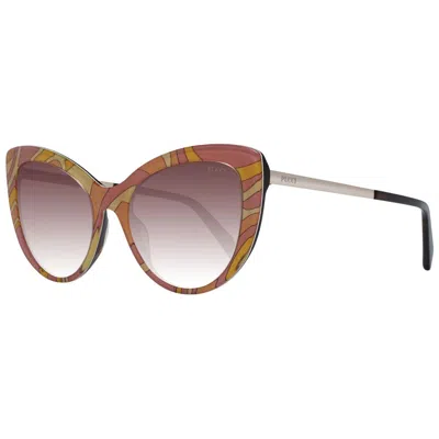 Emilio Pucci Multicolor Women Sunglasses In Brown