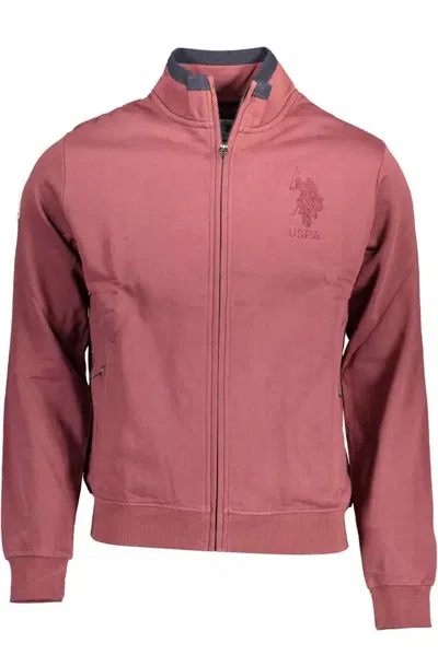 U.s. Polo Assn Purple Cotton Sweater In Pink
