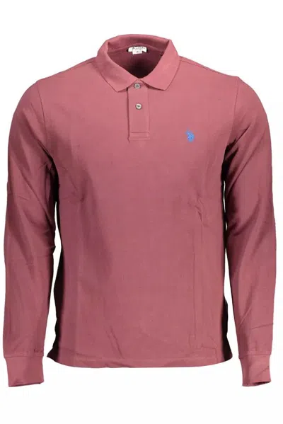 U.s. Polo Assn Purple Cotton Polo Shirt In Pink
