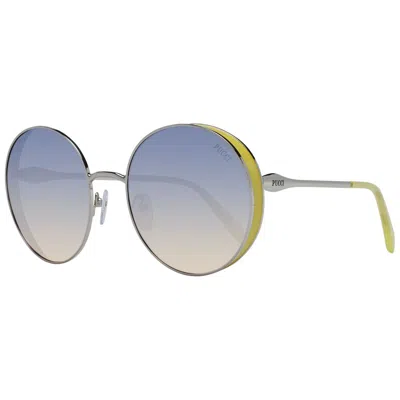 Emilio Pucci Silver Women Sunglasses In Gray