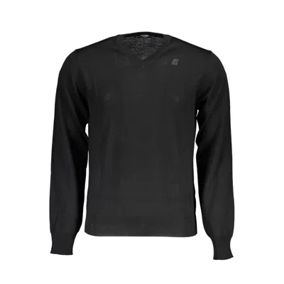 K-way V-neck Woolen Masterpiece Sweater In Black