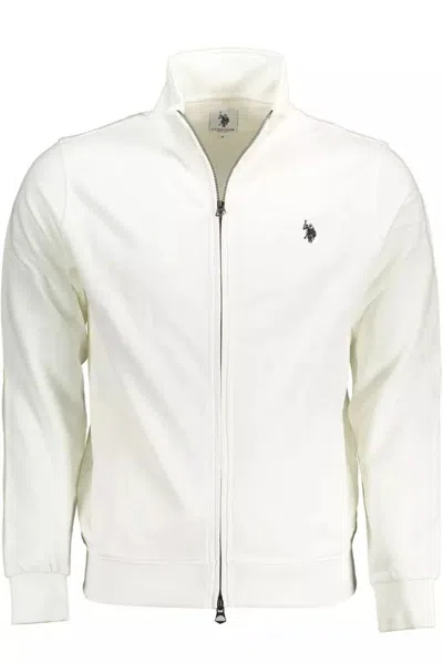 U.s. Polo Assn White Cotton Sweater