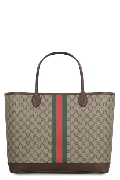 Gucci Ophidia Tote Bag In Brown