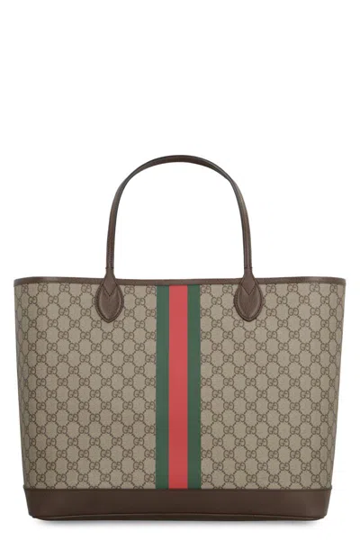 Gucci Ophidia Gg Supreme Original Tote Bag In Brown