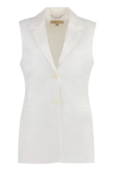 Michael Kors Linen Blazer In White