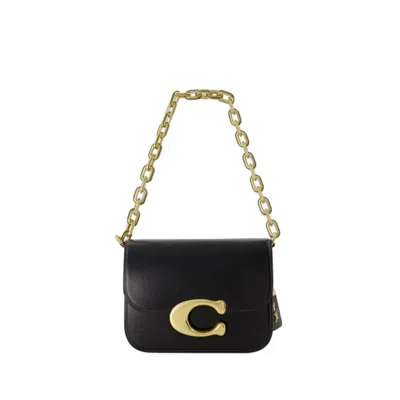 Coach Idol Logo-hardware Leather Crossbody Bag In Black