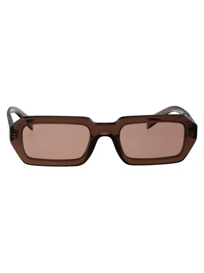 Prada Sunglasses In 17o60b Brown Transparent