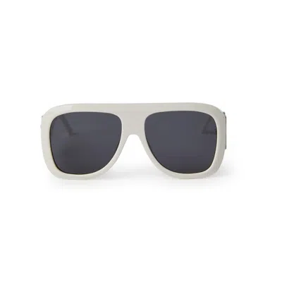 Palm Angels Sunglasses In Bianco/grigio