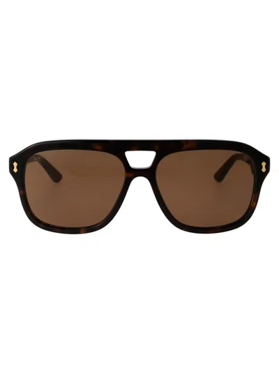 Gucci Gg1263s Sunglasses In 006 Havana Havana Brown