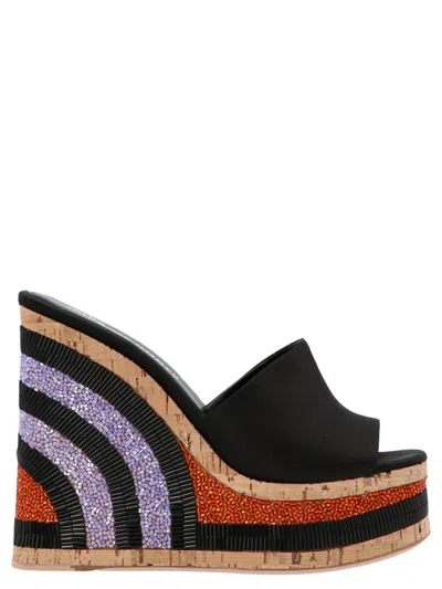 Haus Of Honey Lust Bead Wedges In Black