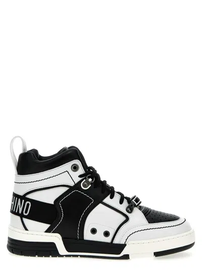 Moschino Kevin Sneakers In White/black