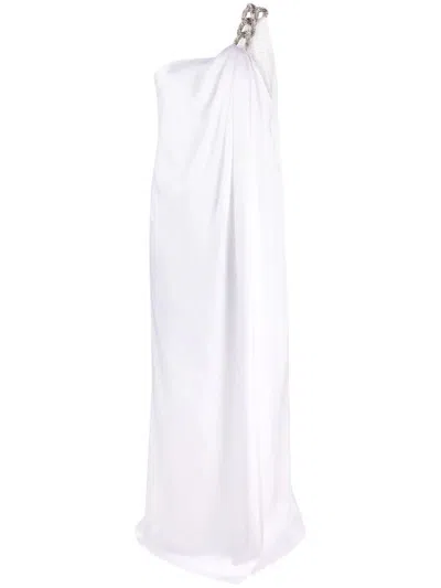 Stella Mccartney One Shoulder Evening Dress In White