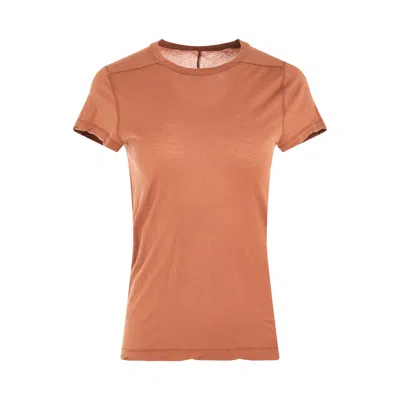 Rick Owens Cropped Level T-shirt In Orange
