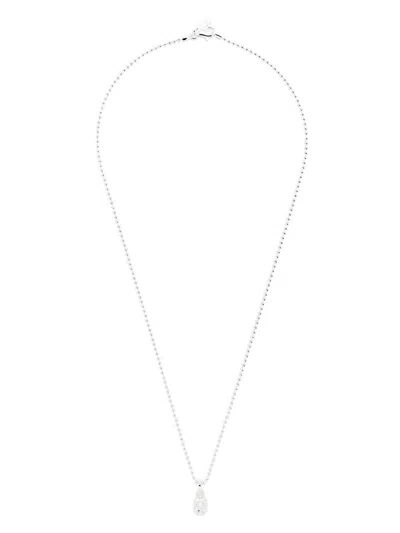 Hatton Labs Mini Solitaire Pendant Necklace In Silver