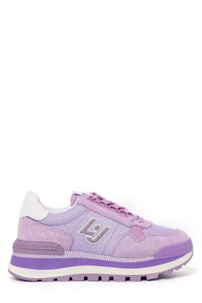 Liu •jo Amazing Lace-up Sneakers In Lilac