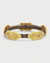 Armenta Old World Stackable Champagne Diamond Scroll Ring In Multi