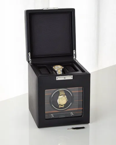 Wolf Roadster Single Watch Winder With Storage In Black