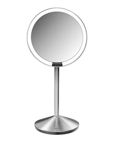 Simplehuman 5" Sensor Mirror With Travel Case, Brushed Steel In White