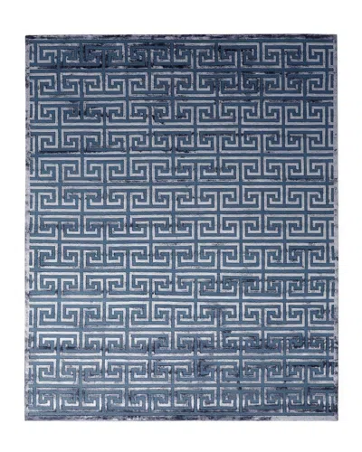 Exquisite Rugs Jay Greek Key Rug, 8' X 10' In Navy