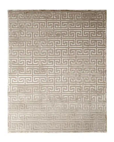 Exquisite Rugs Jay Greek Key Rug, 9' X 12' In Silver