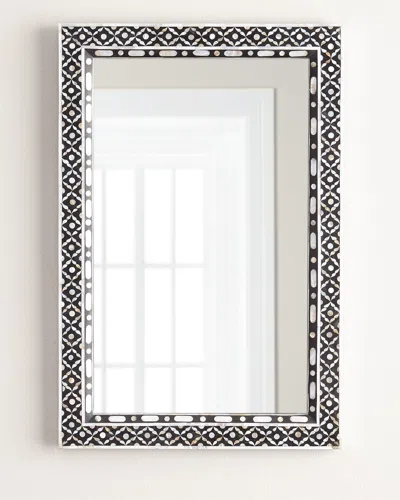 Jamie Young Evelyn Mother-of-pearl Mirror In Black
