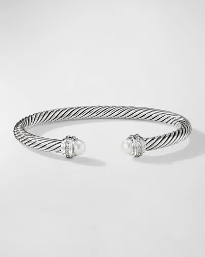 David Yurman 5mm Cable Princess Bracelet In Silver