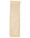 Sferra Plume Jacquard 90"l Table Runner In Parchment