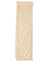 Sferra Acanthus Jacquard Table Runner, 15" X 90" In Parchment