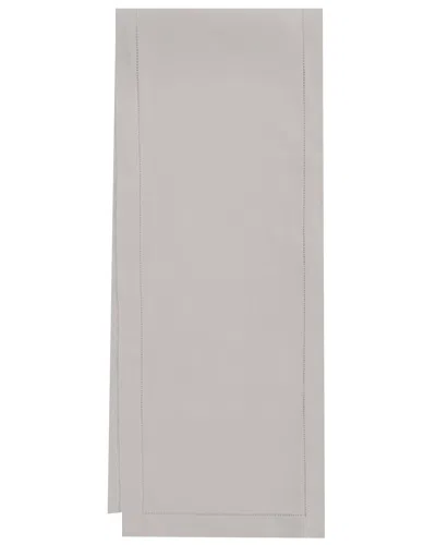 Sferra Hemstitch Table Runner, 15" X 90" In Gray