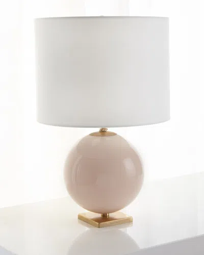 Visual Comfort Signature Elsie Reverse Painted Globe Table Lamp In Blush