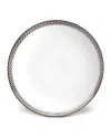 L'objet Corde Platinum-rim Soup Bowl In White/silver