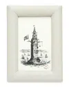 Pigeon & Poodle Eton Leather Picture Frame, 4" X 6" In Dark Gray