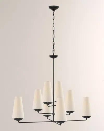 Visual Comfort Signature Fontaine Large Offset Chandelier By Aerin In Black