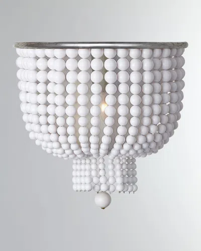 Visual Comfort Signature Jacqueline Medium Sconce By Aerin In White And Silver