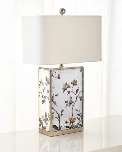 John-richard Collection Eglomise Table Lamp In Silver