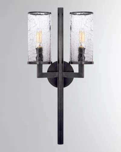 Visual Comfort Signature Liaison Double Sconce By Kelly Wearstler In Bronze