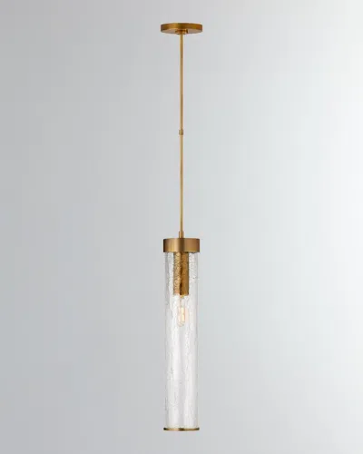Visual Comfort Signature Liaison Long Pendant By Kelly Wearstler In Antique Brass