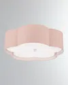 Visual Comfort Signature Bryce Large Flower Flush Mount In Pink
